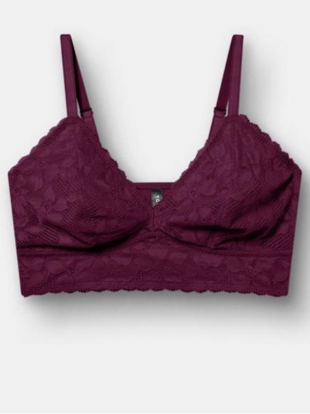 Torrid UL Ava Lace Triangle Bralette oPotent Purple NWT